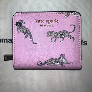 Kate Spade Pink Wallet with Leopard Design